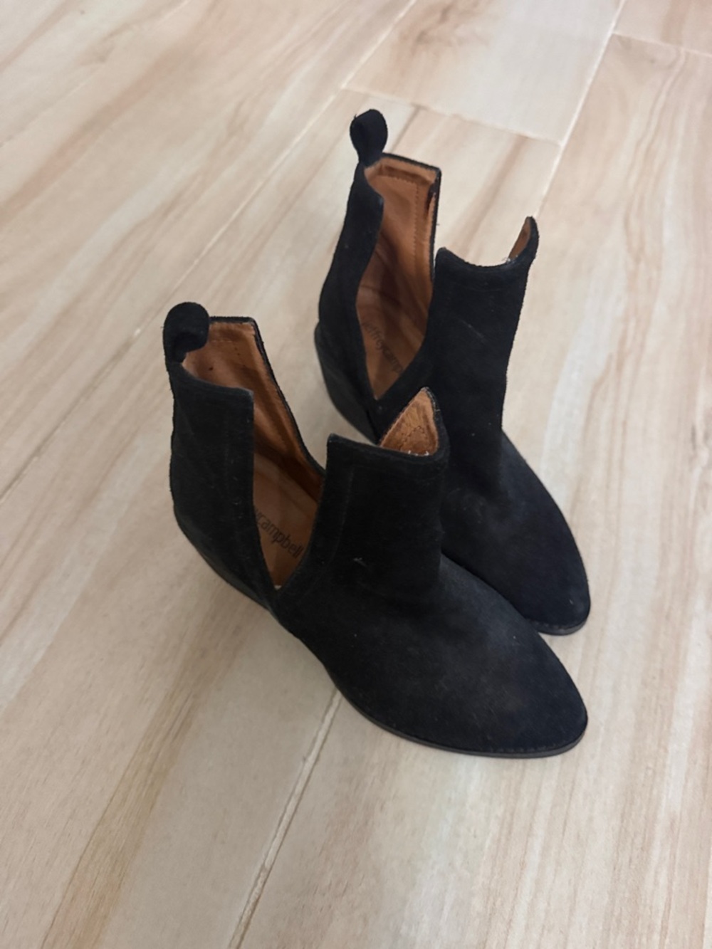 Jeffrey Campbell Black Suede Ankle Booties